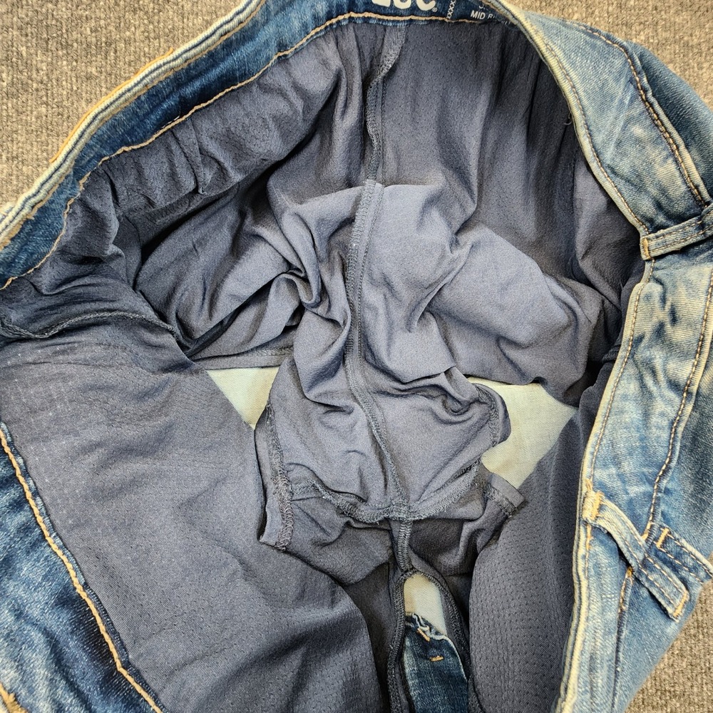 Lee Denim Skort Womens 20M Blue Regular Fit Mid Rise Stretch Jean Skirt Shorts - Picture 7 of 8